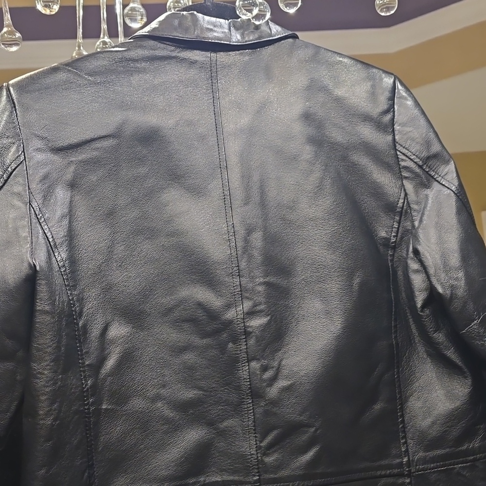 Clio Black Leather Jacket - Picture 6 of 14